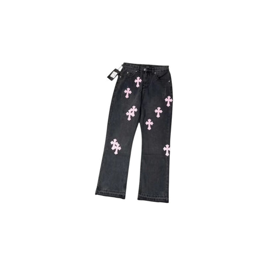 JEAN CHROME HEARTS BLACK & PINK