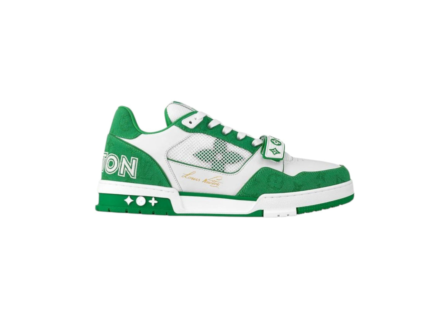 LOUIS VUITTON TRAINER DENIM GREEN